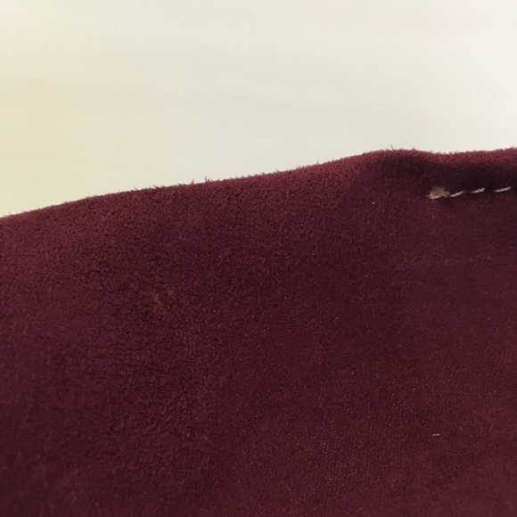 Saks Fifth Avenue Burgundy Tote Hand Bag / Purse - Picture 7 of 12